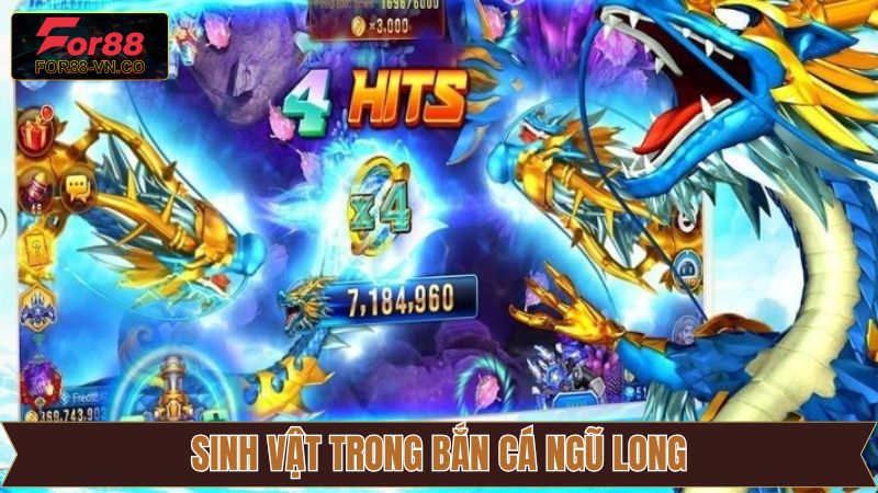 Những sinh vật xuất hiện trong game bắn cá Ngũ Long 
